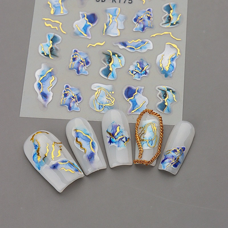 Sea Wind Shell Starfish Marble Nail Stickers